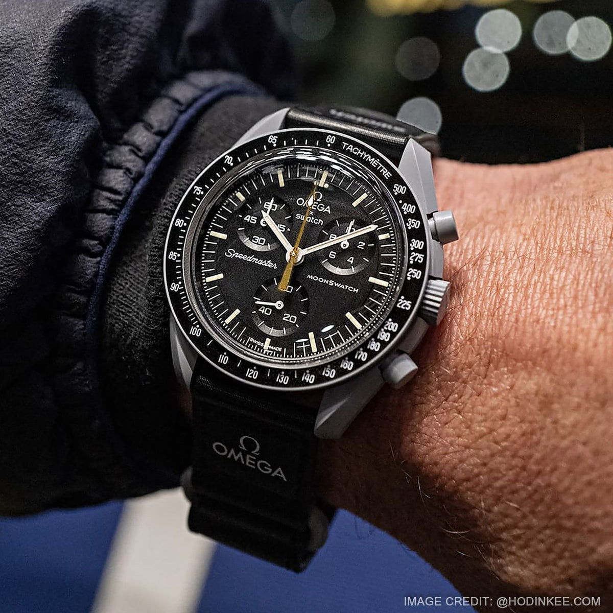 Swatch Omega x Moon Mission To The  Moon Black - New Speedmaster Neavy Gray - Black Moonswatch