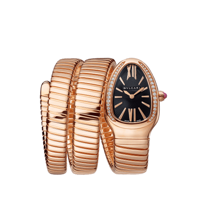 Bvlgar_i Serpenti Rosegold Black Dial