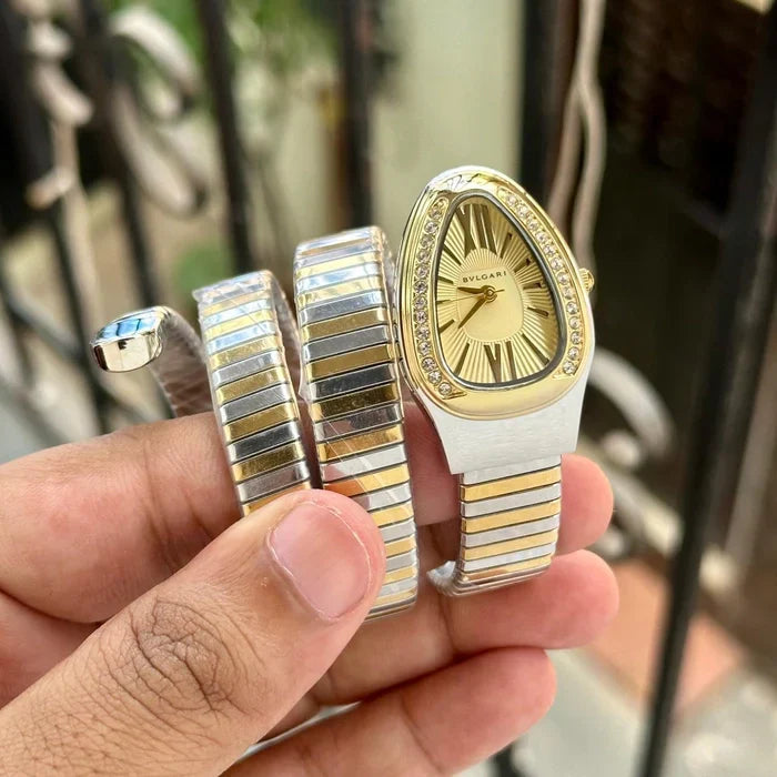 Bvlgar_i Serpenti Gold Dualtone Gold Dial