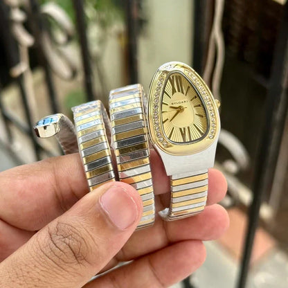 Bvlgar_i Serpenti Gold Dualtone Gold Dial