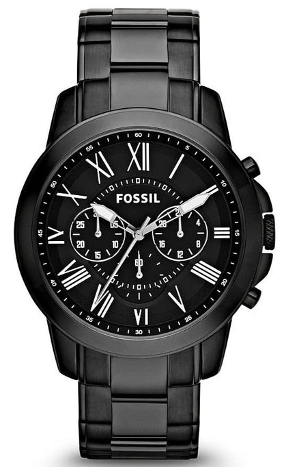 Fossil Grant FS4736 Metal Full Black Dial Watch