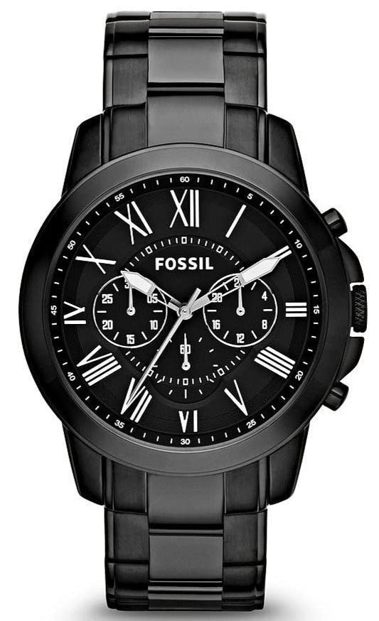 Fossil Grant FS4736 Metal Full Black Dial Watch