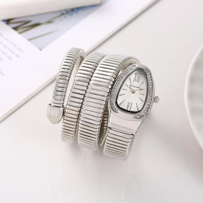 Bvlgar_i Serpenti Silver White Dial