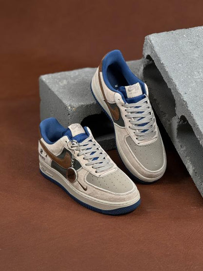 Nik.e Airforce 1 X Undefeted Custom Brown Bue