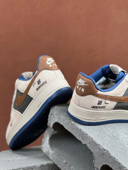 Nik.e Airforce 1 X Undefeted Custom Brown Bue