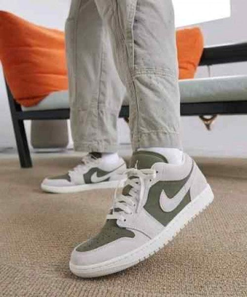 E air jordan retro 1 low medium olive