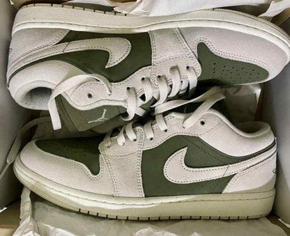 E air jordan retro 1 low medium olive