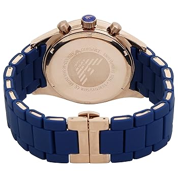 Emporio Armani Analog Silicon Royal Blue Dial Chronograph Men's Watch