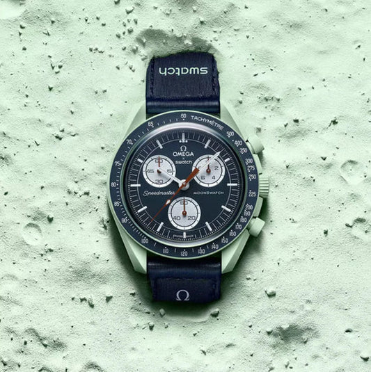 Swatch Omega x Moon Mission On Earth Speedmaster Ice Blue Moonswatch