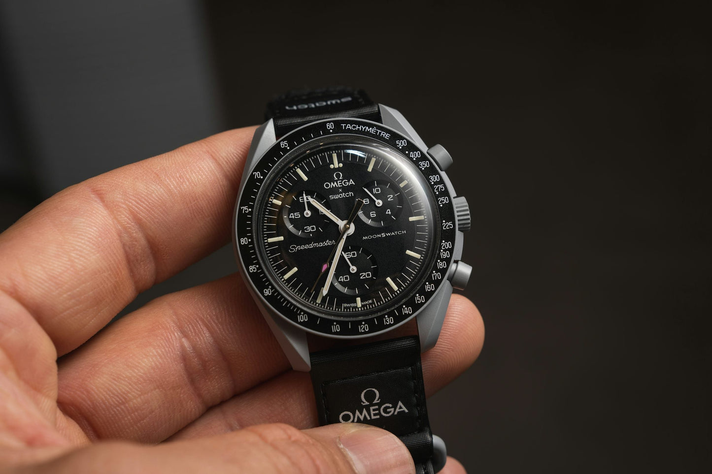 Swatch Omega x Moon Mission To The  Moon Black - New Speedmaster Neavy Gray - Black Moonswatch