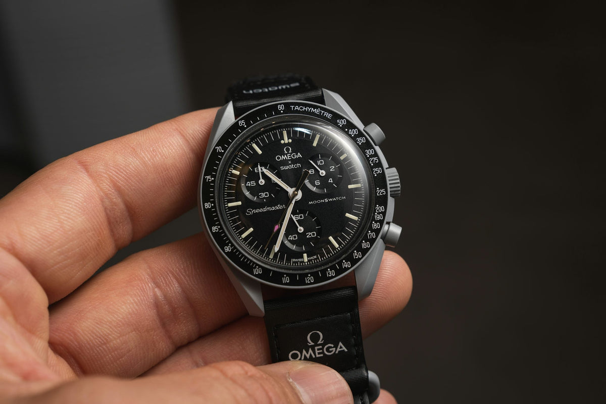 Swatch Omega x Moon Mission To The  Moon Black - New Speedmaster Neavy Gray - Black Moonswatch