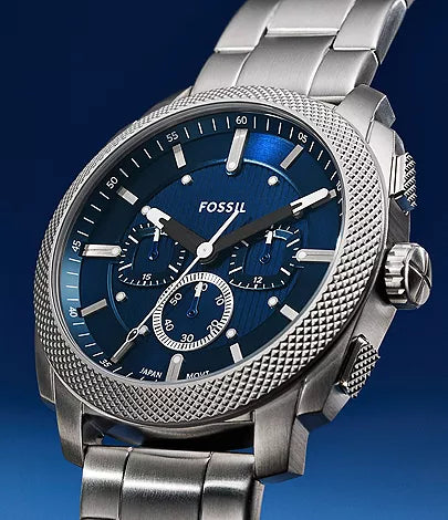 Fossil Metal Blue Dial  Chronograph Watch