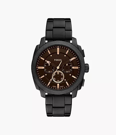 Fossil Fs6097 Metal Black Dial Chronograph Watch