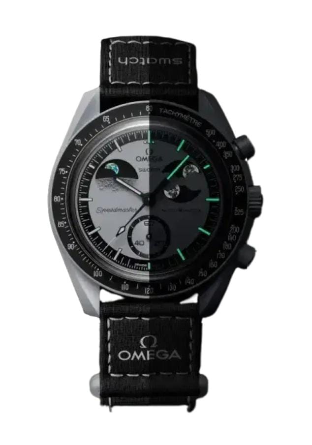 Omega Speedmaster Moonswatch greyBlack with black belt