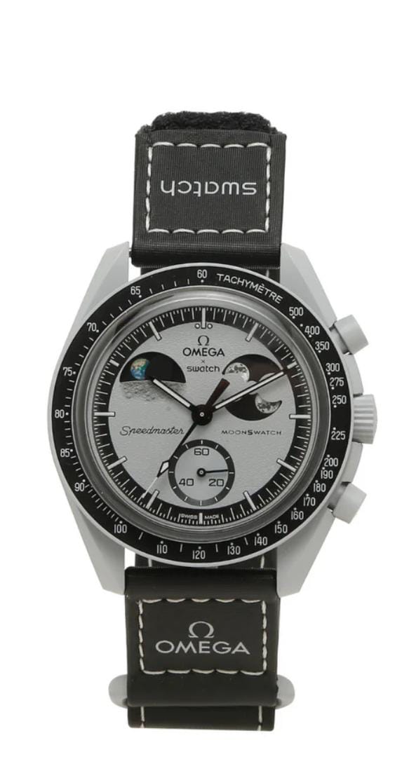 Omega Speedmaster Moonswatch greyBlack with black belt
