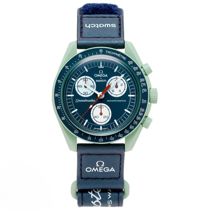 Swatch Omega x Moon Mission On Earth Speedmaster Ice Blue Moonswatch