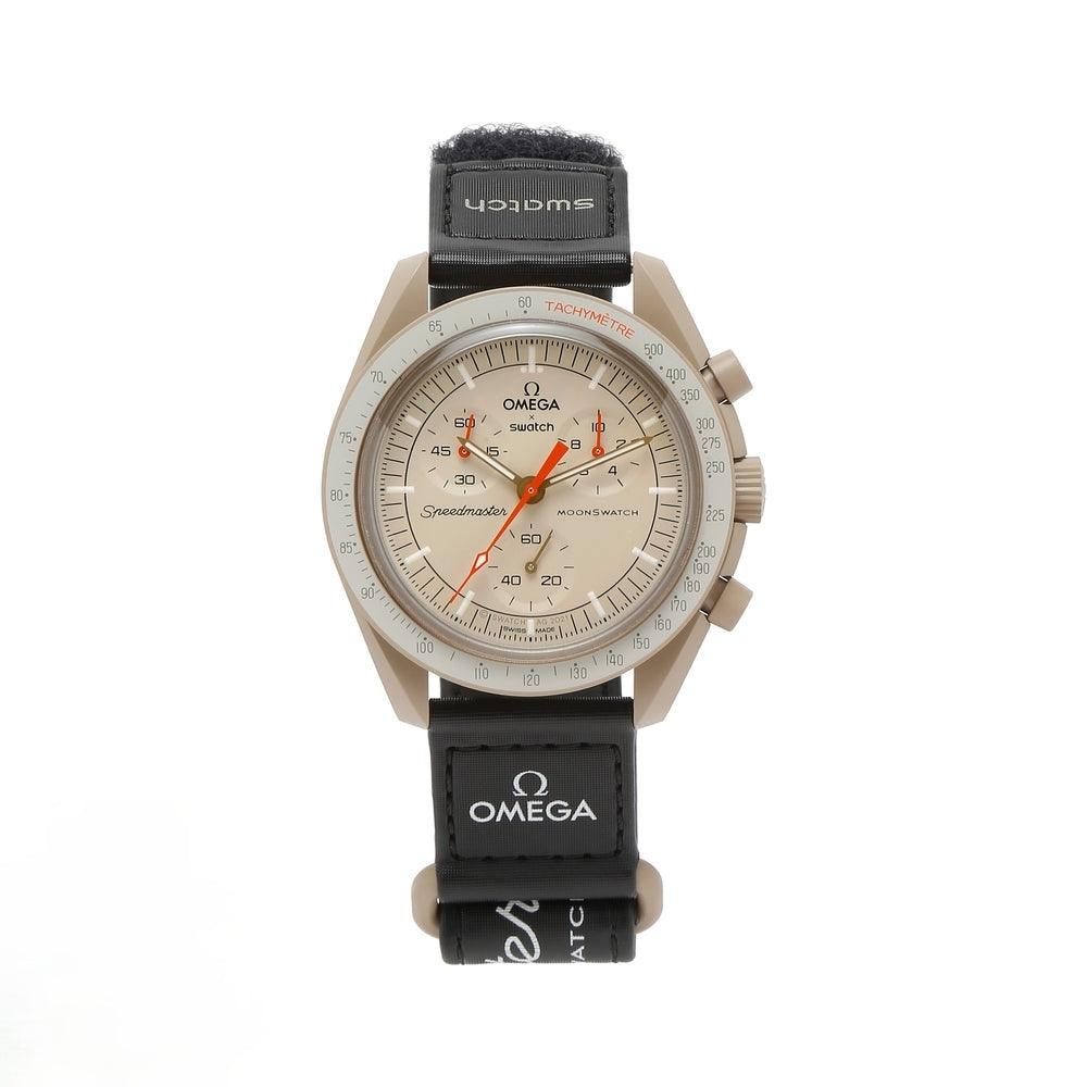 Swatch Omega x Moon Mission To Jupiter Speedmaster Beige Moonswatch