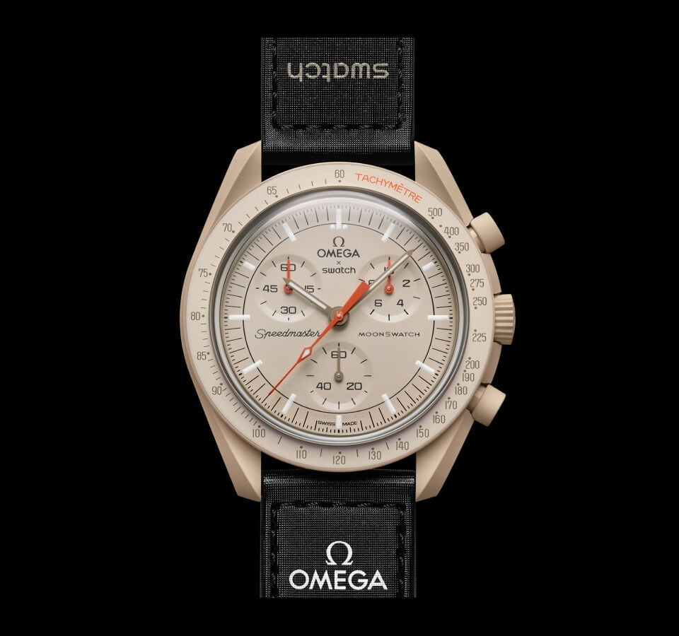 Swatch Omega x Moon Mission To Jupiter Speedmaster Beige Moonswatch