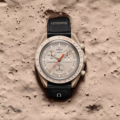 Swatch Omega x Moon Mission To Jupiter Speedmaster Beige Moonswatch