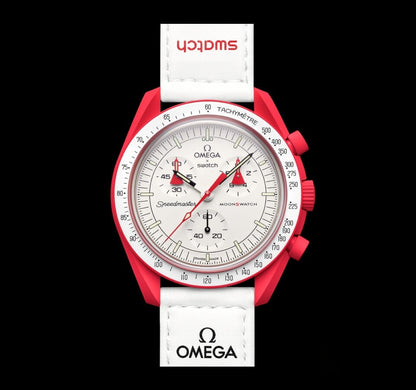 Swatch Omega x Moon Mission To Mars Moonphase Speedmaster Fiery Red Moonswatch