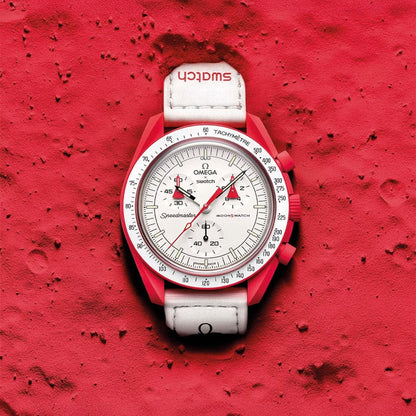 Swatch Omega x Moon Mission To Mars Moonphase Speedmaster Fiery Red Moonswatch
