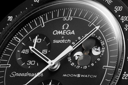 Swatch Omega x Moon Mission To The  Moon Black - New Speedmaster Neavy Gray - Black Moonswatch