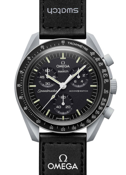 Swatch Omega x Moon Mission To The  Moon Black - New Speedmaster Neavy Gray - Black Moonswatch