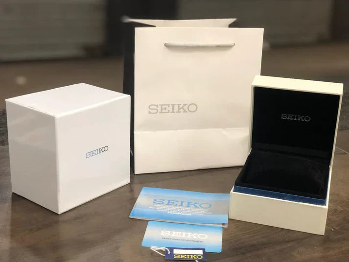 Seiko Presage Silver Gold Stainless steel watch