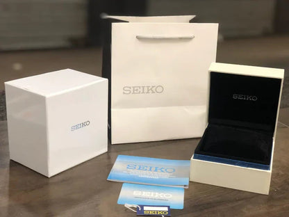 Seiko Presage Silver Black Stainless steel watch
