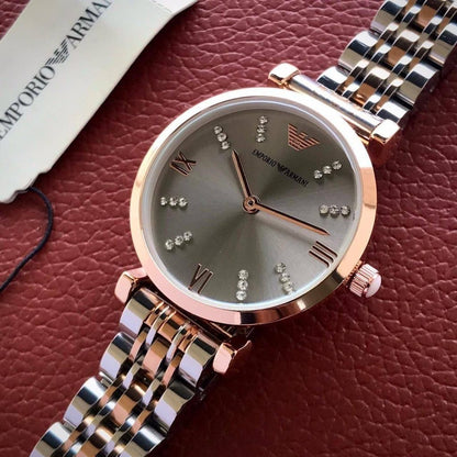 Arman i Dualtone Grey Dial Ladies Watch