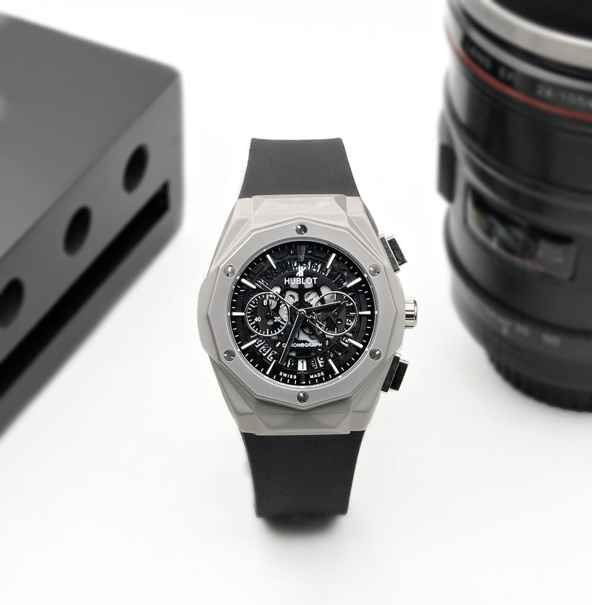 Hublo t Stainless steel Matte Silver Grey watch