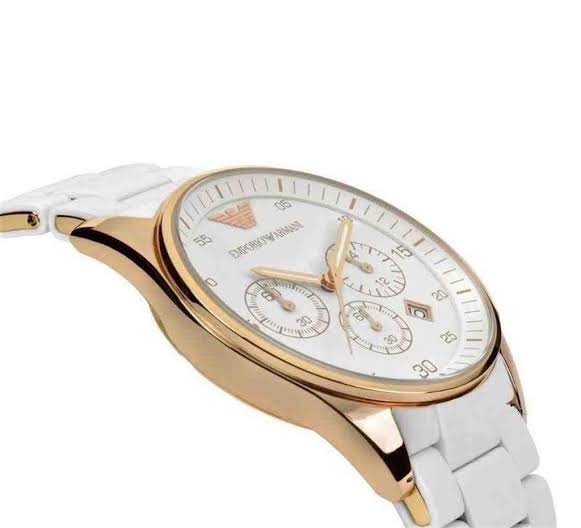 Emporio Armani Ar5919 Dualtone White Sportivo Chronograph Mens Watch