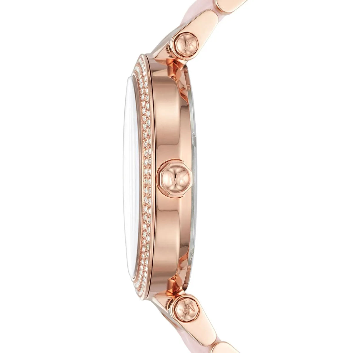 Michael Kors Women's MK6412 Parker Baby Pink Dial Watch Rose Gold Tone Belt