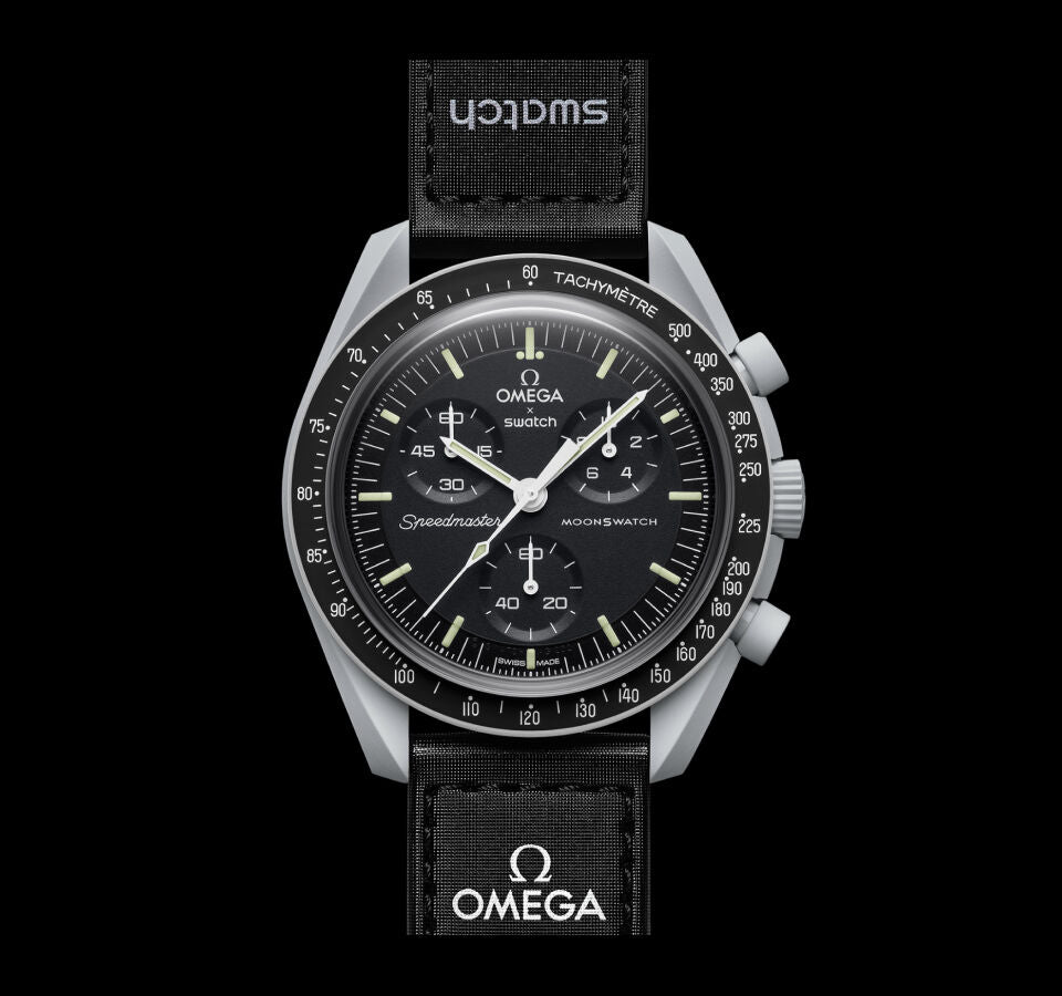 Swatch Omega x Moon Mission To The  Moon Black - New Speedmaster Neavy Gray - Black Moonswatch