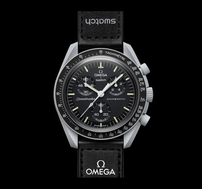 Swatch Omega x Moon Mission To The  Moon Black - New Speedmaster Neavy Gray - Black Moonswatch