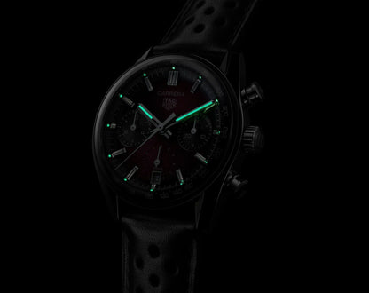 Tag_Heuer Carrera Chronograph Purple Dial Leather